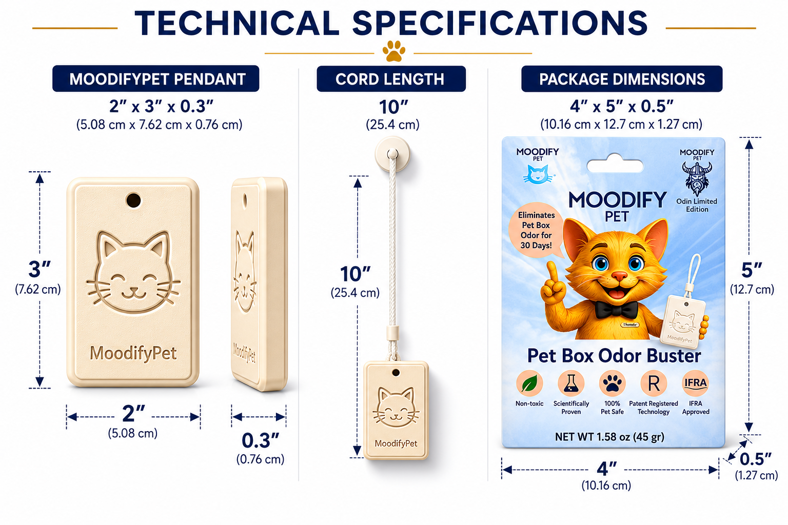 MoodifyPet Single 30-Day Litter Box Odor Neutralizer